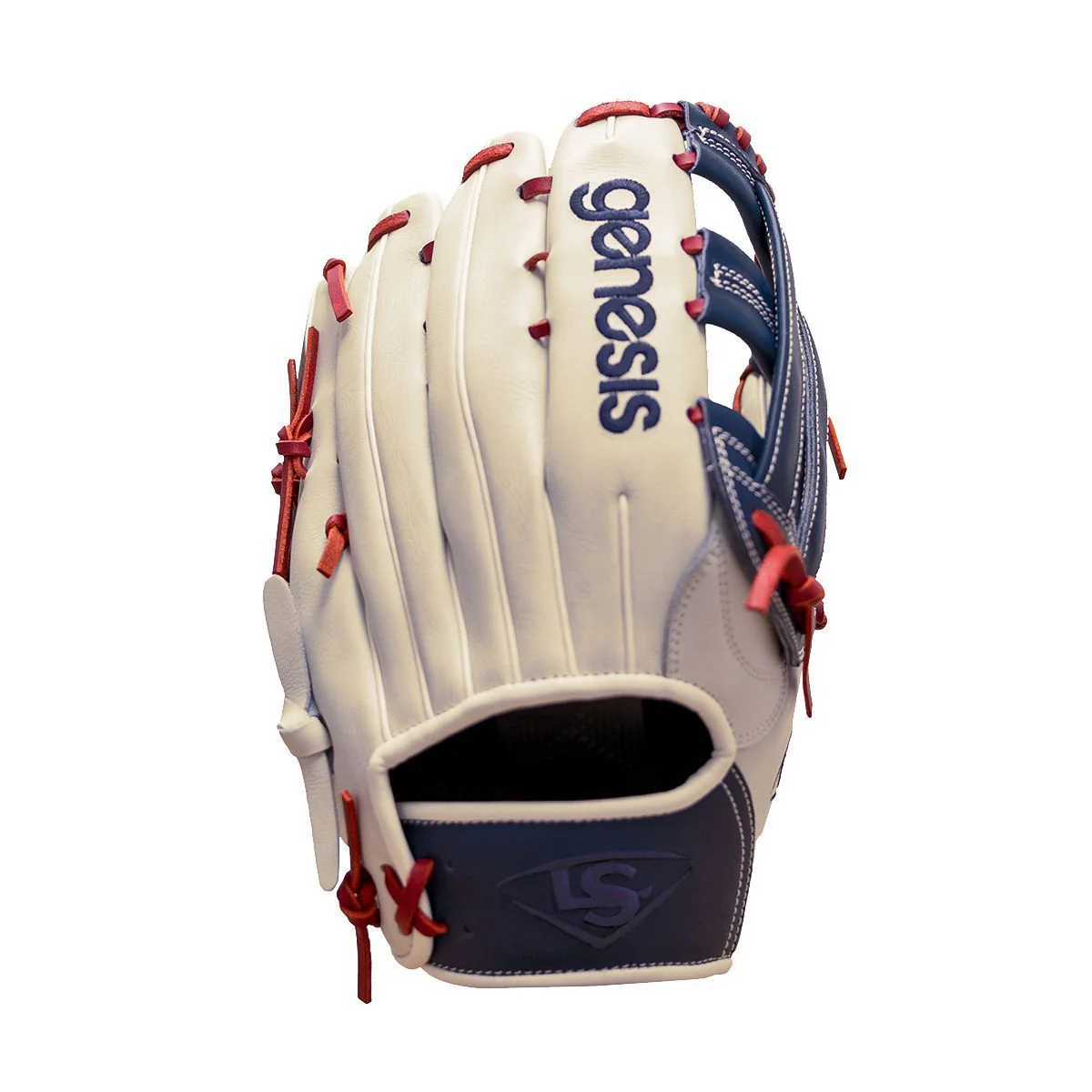 2023 Louisville Slugger Genesis Slowpitch Glove White/Navy