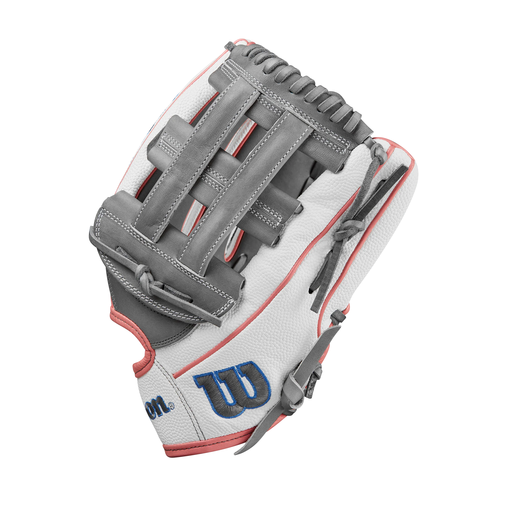 2024 Wilson A2000 White/Rose 12.25" FP50 Fastpitch Softball Glove - WBW1027371225 / WBW1027381225 - Image 3
