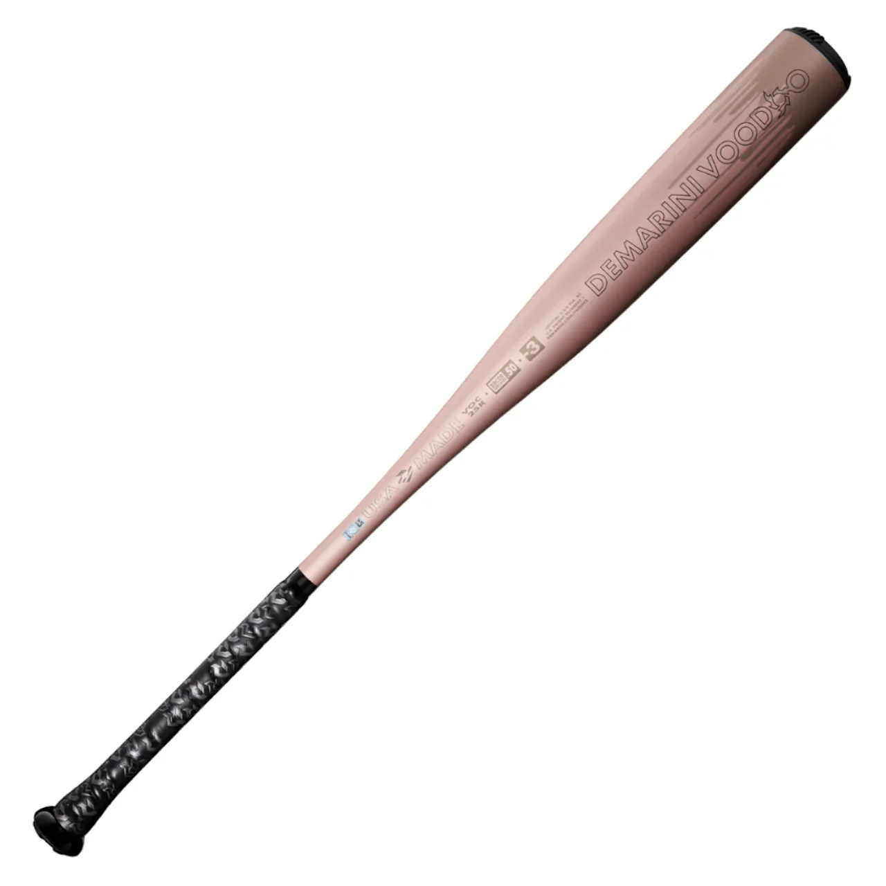 2025 DeMarini Voodoo One Limited Edition Rose Gold (-3) BBCOR Baseball Bat - WBD2628010 - Image 3