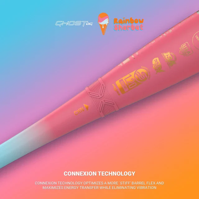 2025 Easton Ghost OG Rainbow Sherbet -11 USSSA/ASA Dual Stamp Fastpitch Softball Bat EFP5GHRS11 - Image 9