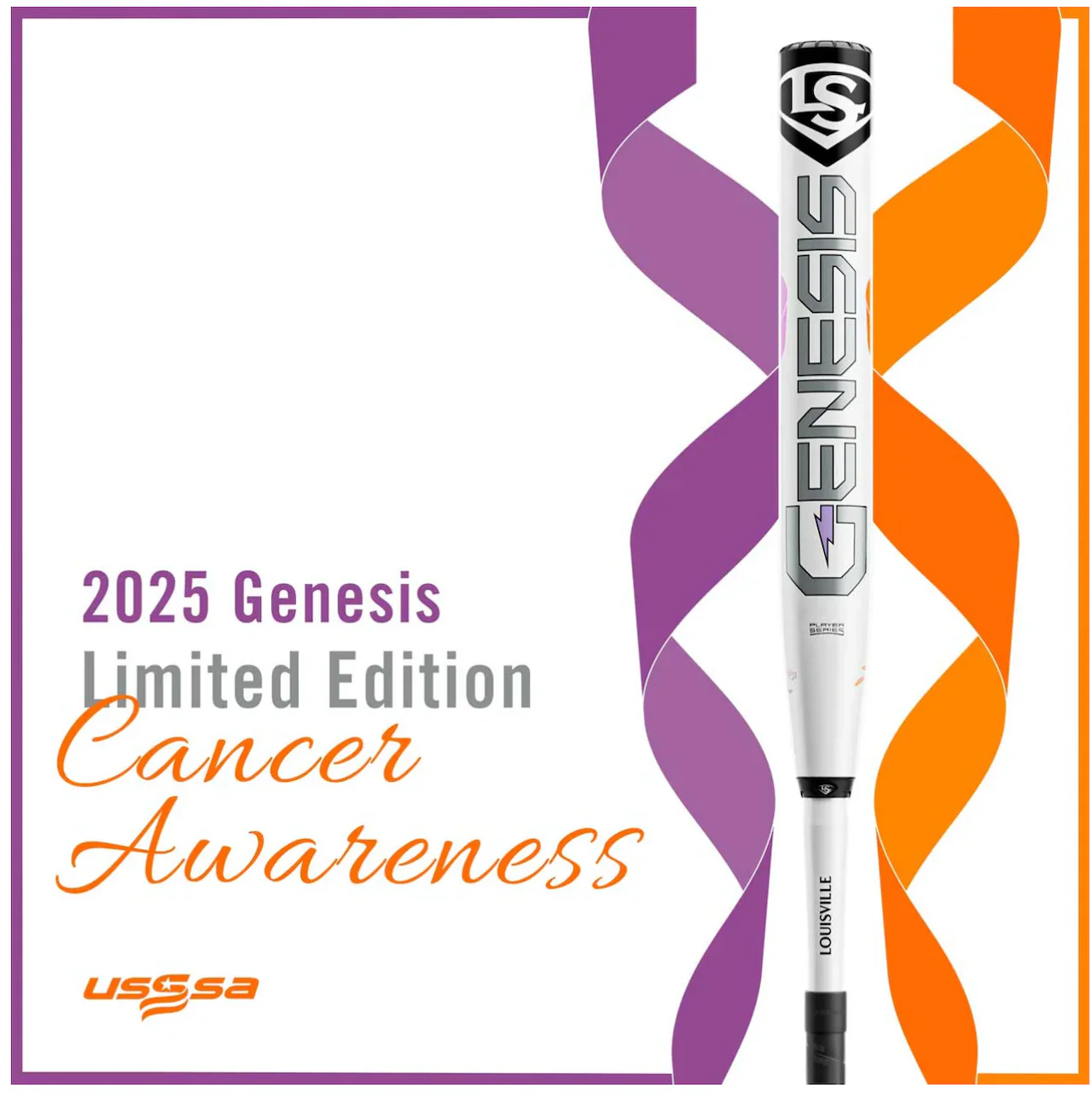 2025 Louisville Genesis 2 Piece USSSA Maxload Cancer Awareness Slowpitch Softball Bat - WBL4105010 - Image 3