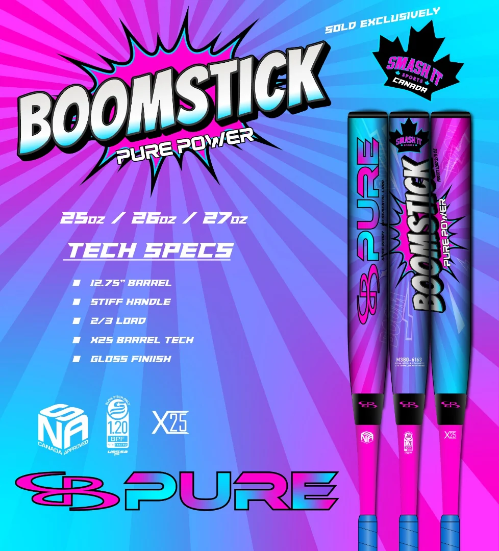 2026 Pure Sports "BoomStick" SISC/NSA Canada Exclusive Slowpitch Softball Bat - M3BO-6162-RB - Image 4