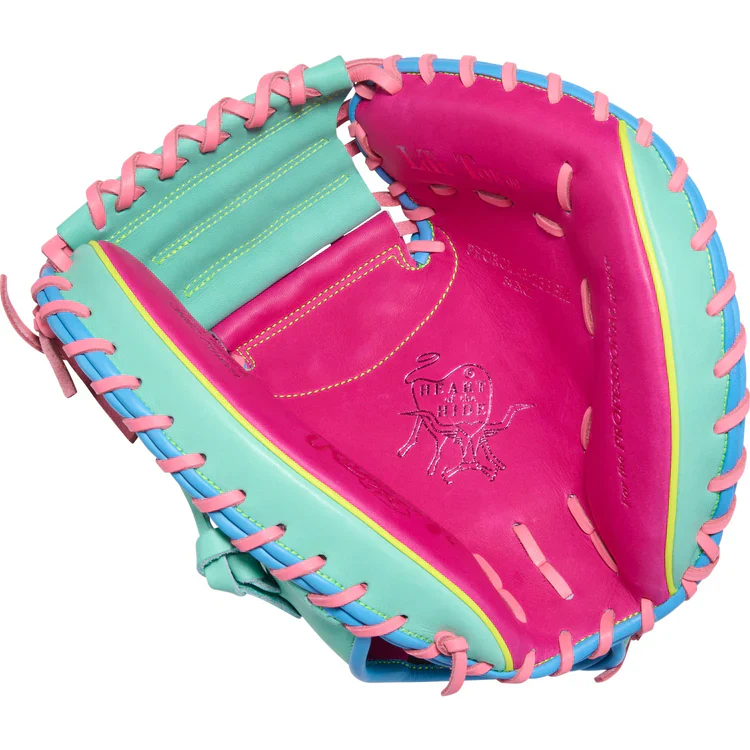2026 Rawlings Heart of the Hide 34'' Colour Sync 10 Berry Mint Baseball Catcher's Glove/Mitt - PRORCM43-23BEM - Image 2