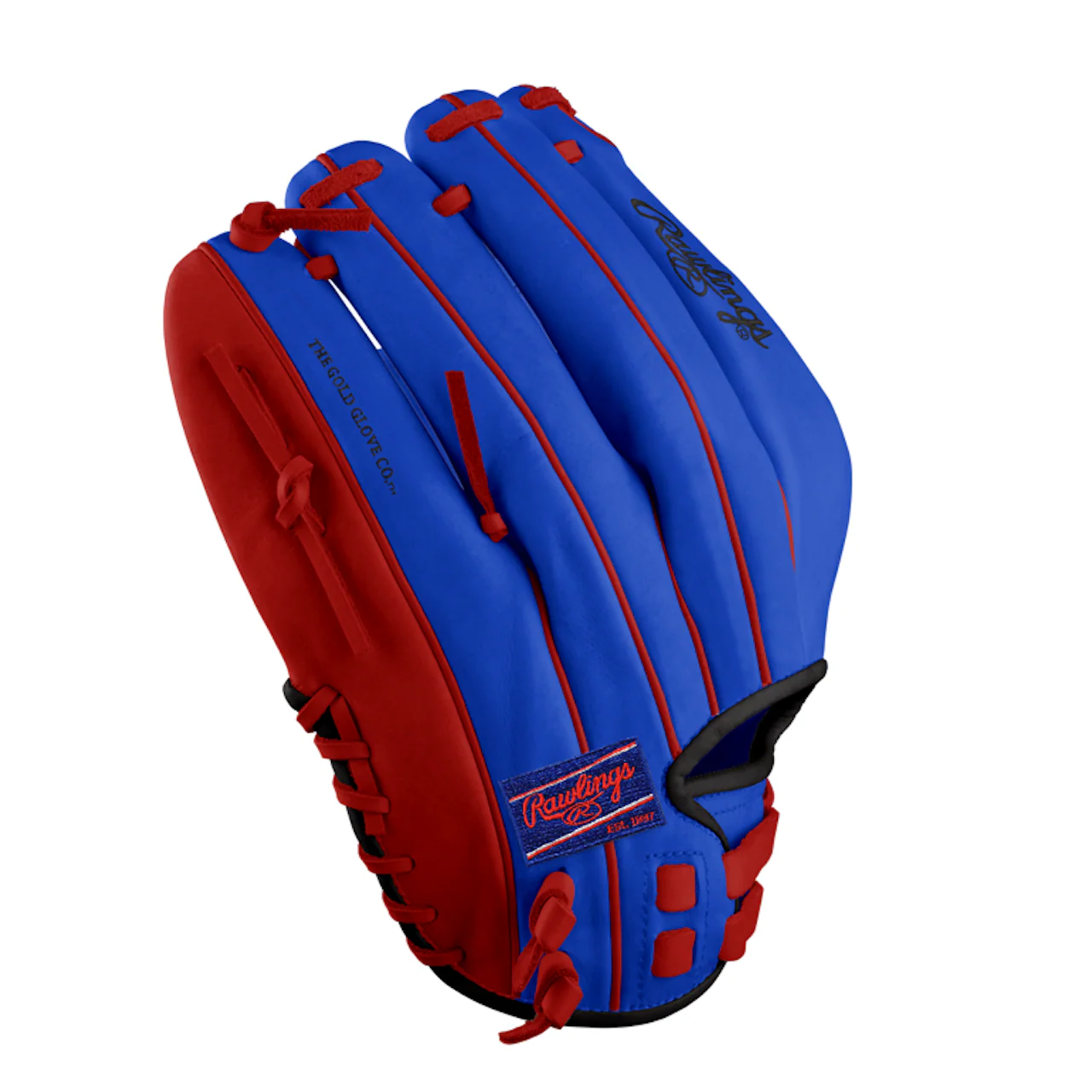 2026 SISC Exclusive Rawlings Heart of the Hide PRO125FS Pattern 12.5" Fielding Glove With Finger Shift - 2026-PRO125FS-Royal/Red - Image 3