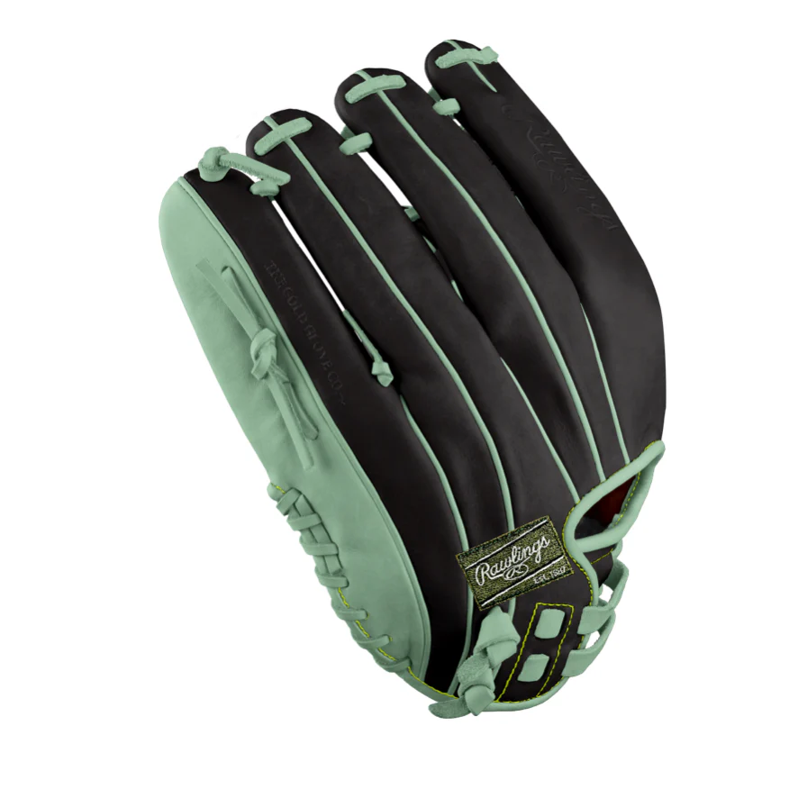 2026 SISC Exclusive Rawlings Heart of the Hide PRO125SB Pattern 12.5" Fielding Glove - 2026-PRO125SB-6-Black/Ocean Mint - Image 3