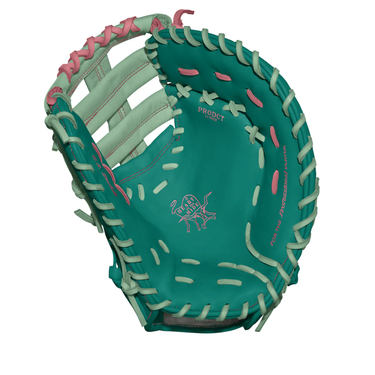 2026 SISC Exclusive Rawlings Heart of the Hide PRODCT Pattern 13" First Base Fielding Glove - 2026-DYO-PRODCT-Ocean Mint/Teal/Pink - Image 2