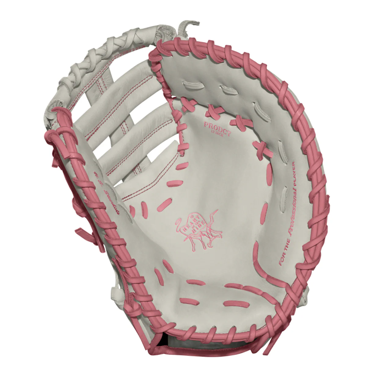 2026 SISC Exclusive Rawlings Heart of the Hide PRODCT Pattern 13" First Base Fielding Glove - 2026-DYO-PRODCT-White/Pink - Image 2