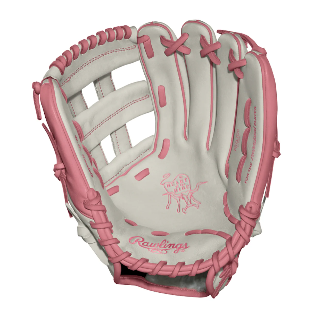 2026 SISC Exclusive Rawlings Heart of the Hide PRO130SB Pattern 13" Fielding Glove - 2026-PRO130SB-6-White/Pink - Image 2