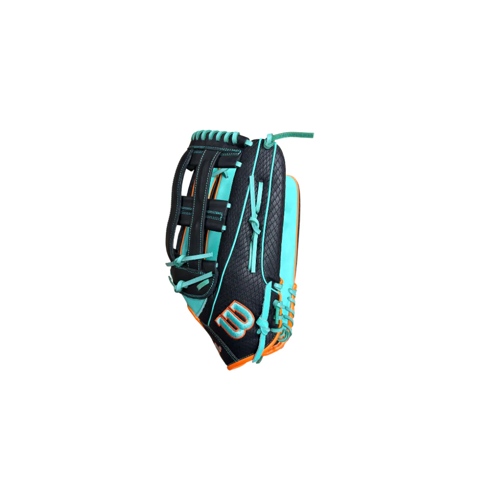2026 Wilson A1000SP 14” Seafoam/Black/Orange Slowpitch Fielding Glove - WBW10456914 / WBW10457314 - Image 3