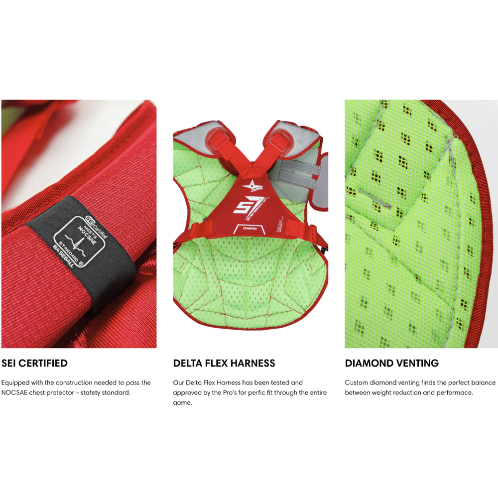All Star S7 Axis Age 9-12 NOCSAE Certified Catchers Set - Image 3