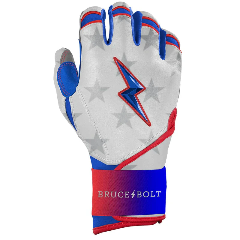 Bruce Bolt Brandon Nimmo Signature Series Short Long Cuff Batting Glove - Nimmo - Stars and Stripes - Image 2