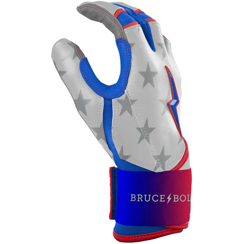 Bruce Bolt Brandon Nimmo Signature Series Short Long Cuff Batting Glove - Nimmo - Stars and Stripes - Image 3