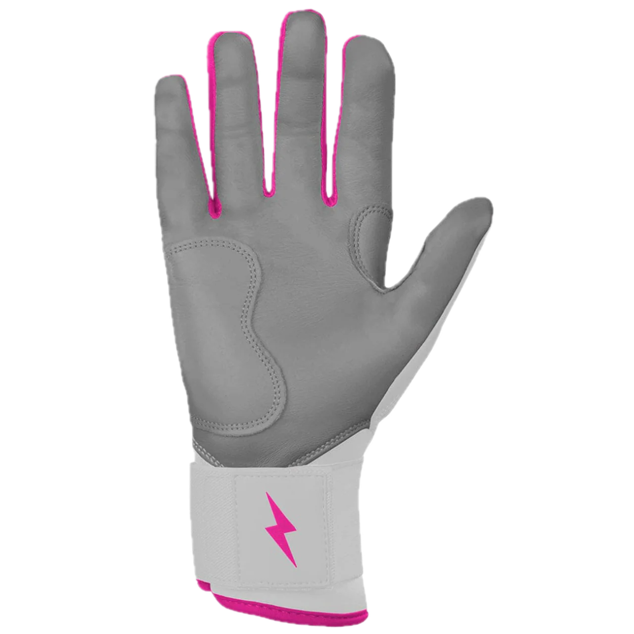 Bruce Bolt Chrome Series Long Cuff Batting Glove - Pink - Image 3