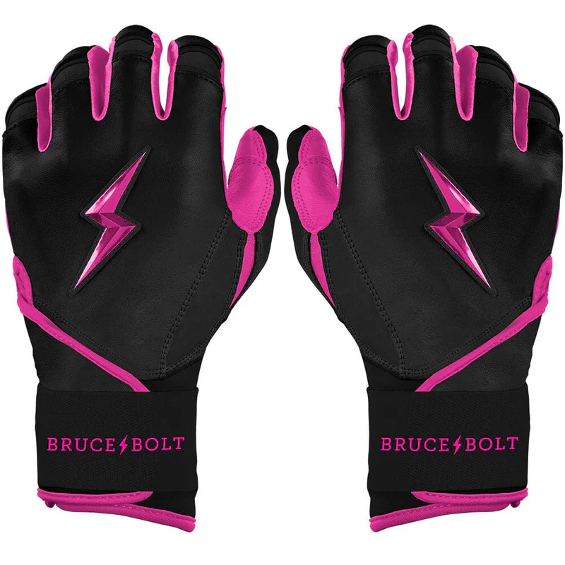 Bruce Bolt Creator Series Long Cuff Batting Glove - Hot Pink