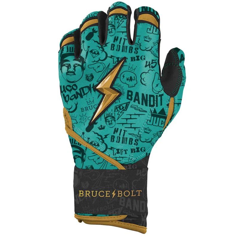 Bruce Bolt Creator Series King Of Juco Long Cuff Batting Glove - Juco Mint/Black - Image 2