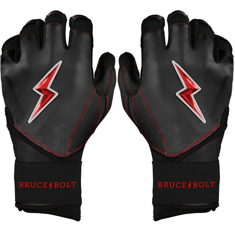 Bruce Bolt Creator Series Long Cuff Batting Glove - TC42-Black