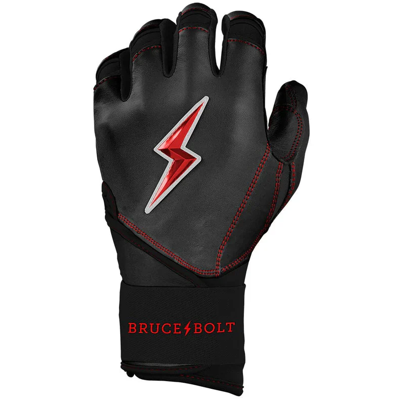 Bruce Bolt Creator Series Long Cuff Batting Glove - TC42-Black - Image 2