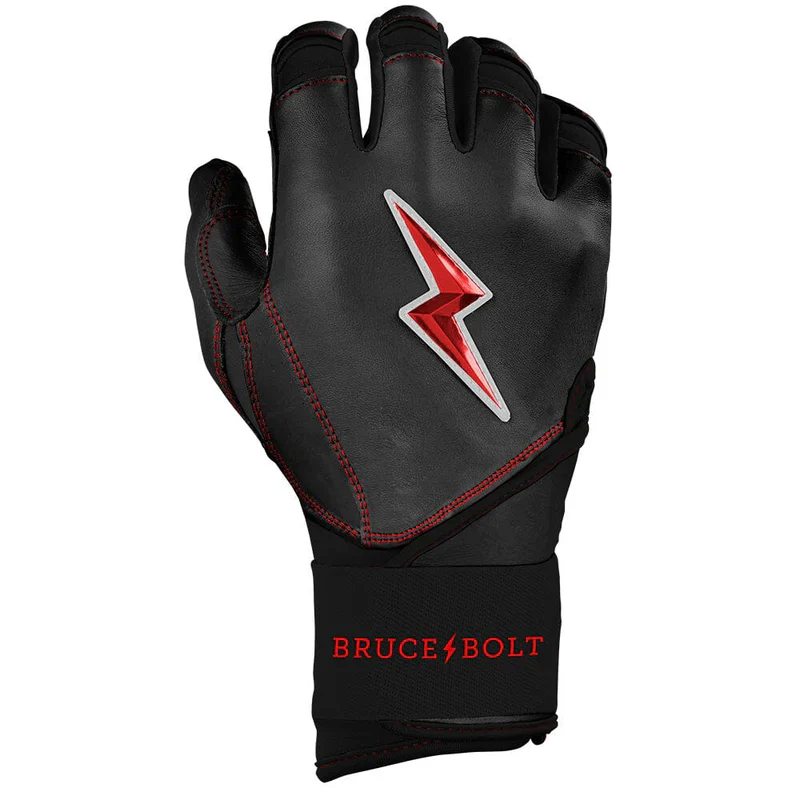 Bruce Bolt Creator Series Long Cuff Batting Glove - TC42-Black - Image 3