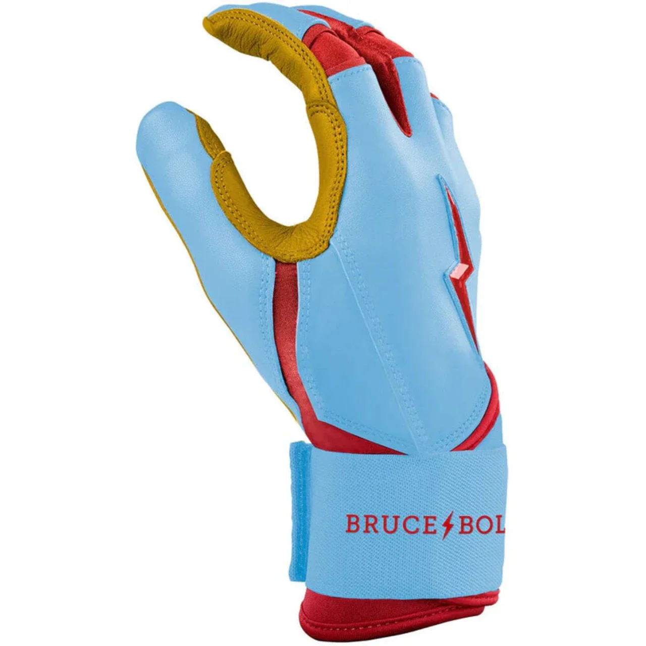 Bruce Bolt Harrison Bader Signature Series Long Cuff Batting Glove - BADER BABY BLUE - Long Cuff - Image 3