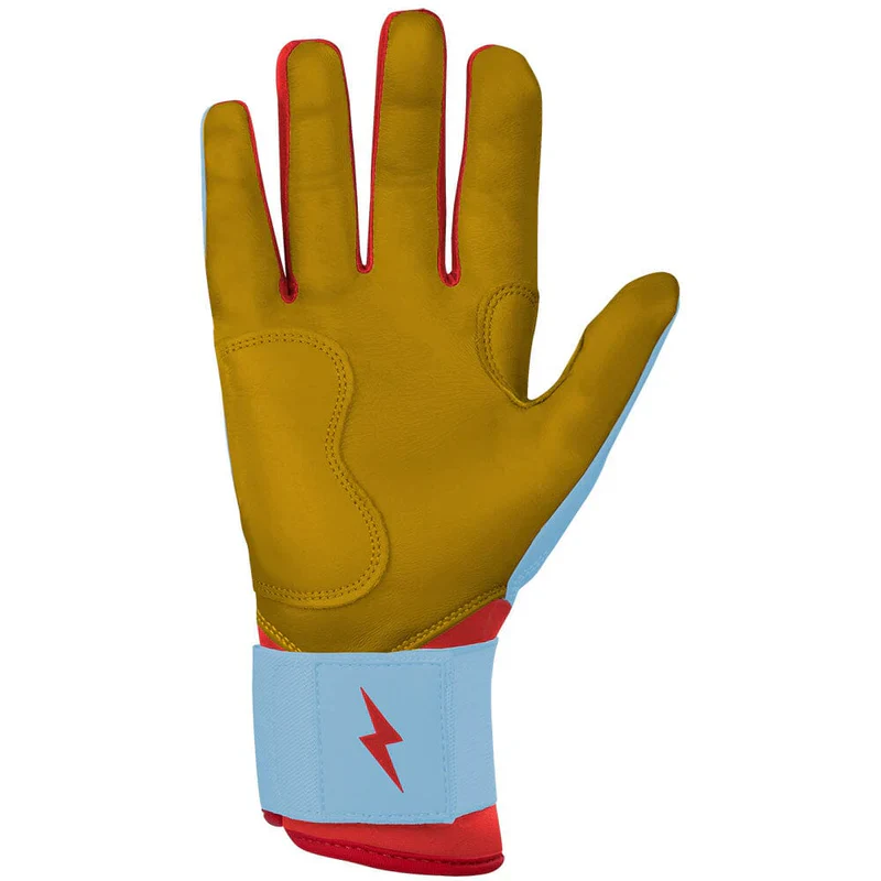 Bruce Bolt Harrison Bader Signature Series Long Cuff Batting Glove - BADER BABY BLUE - Long Cuff - Image 4