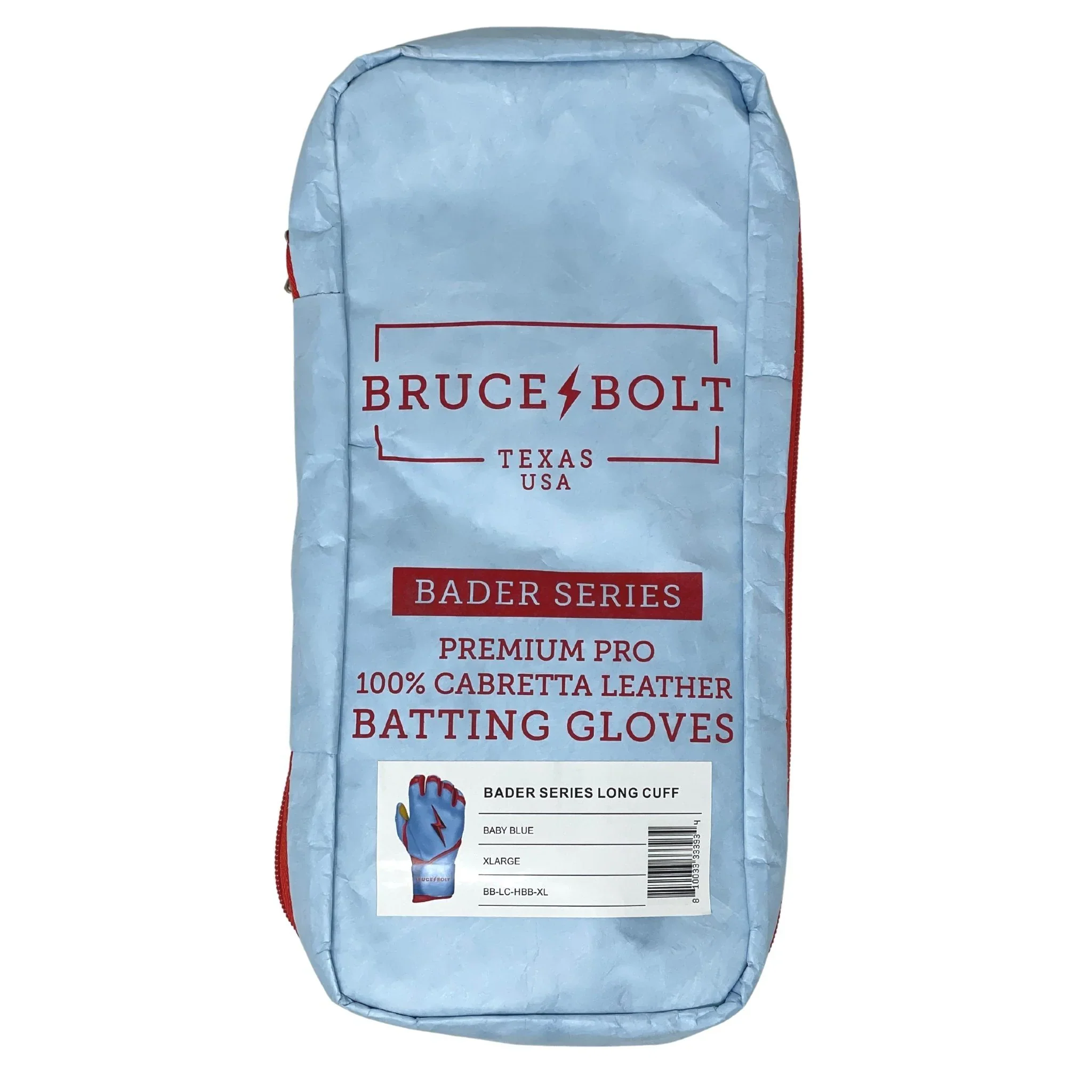 Bruce Bolt Harrison Bader Signature Series Long Cuff Batting Glove - BADER BABY BLUE - Long Cuff - Image 5