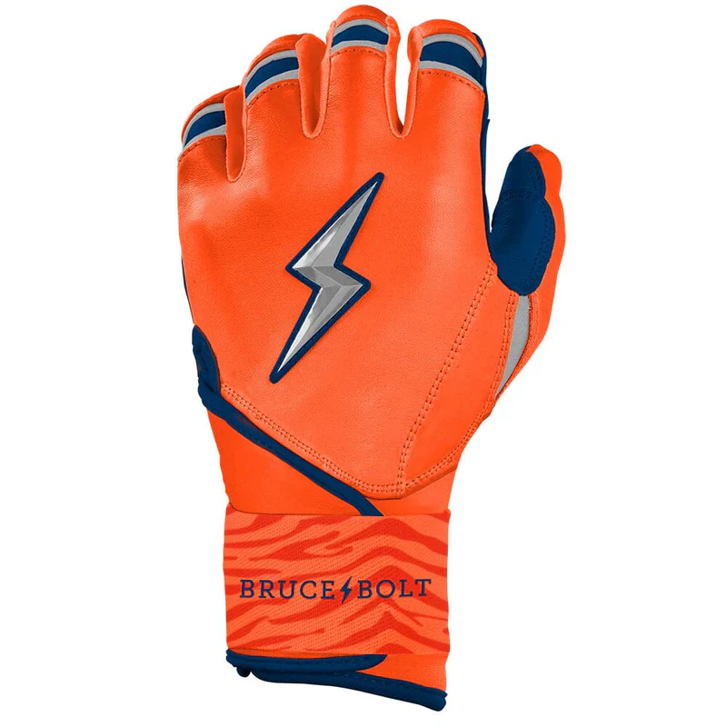 Bruce Bolt Max Clark Signature Series Short Long Cuff Batting Glove - Clarke Navy/Orange - Image 4