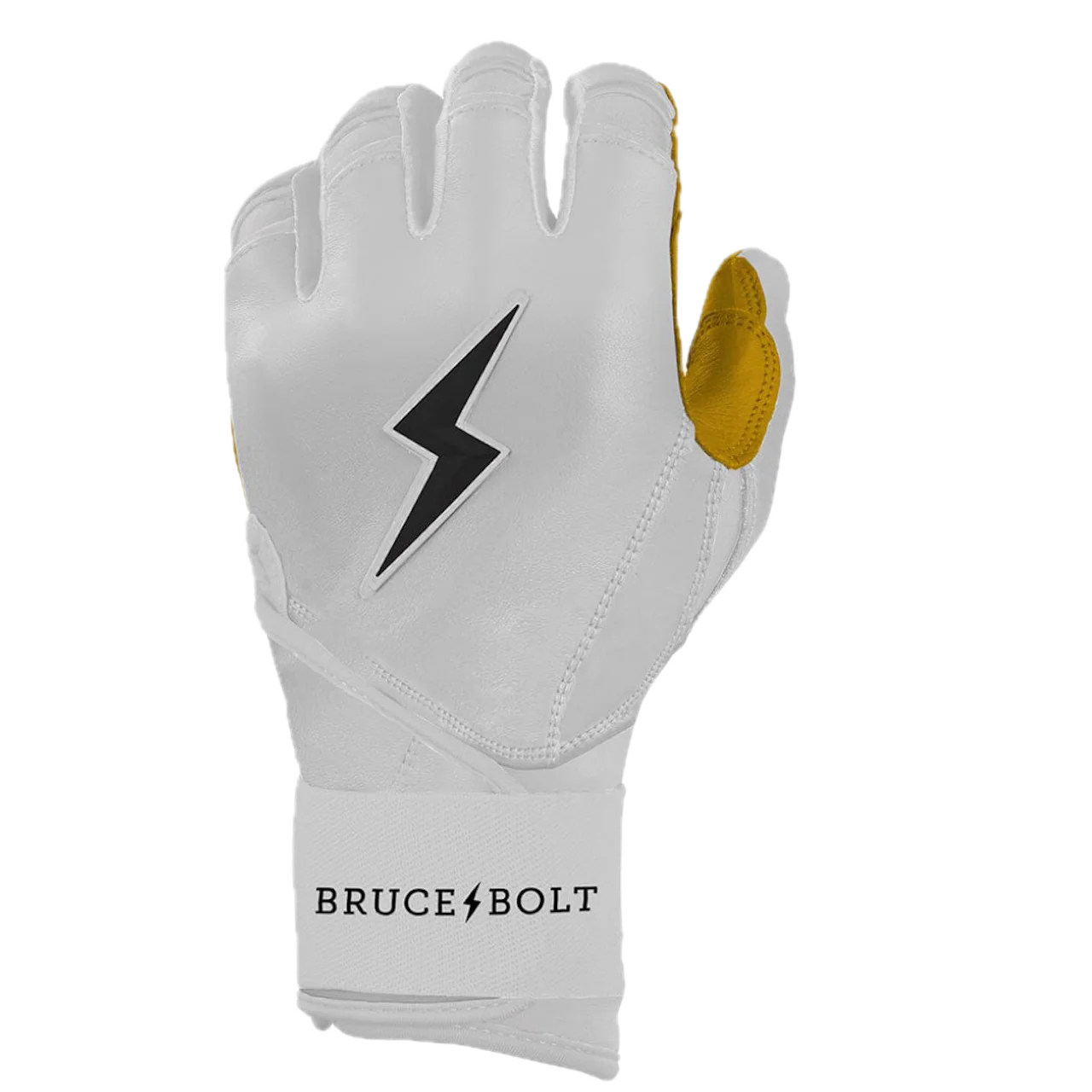 Bruce Bolt Original Series Long Cuff Batting Glove - White - Image 2