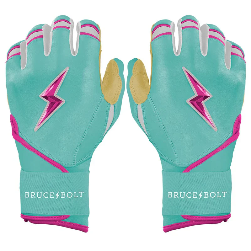 Bruce Bolt Tatis Jr. Signature Series Short Long Cuff Batting Glove - Tatis - Mint/Pink