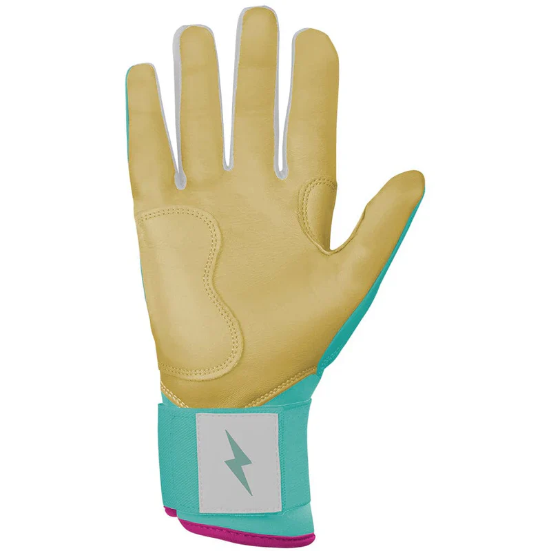 Bruce Bolt Tatis Jr. Signature Series Short Long Cuff Batting Glove - Tatis - Mint/Pink - Image 2