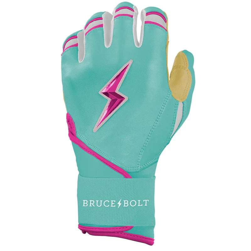 Bruce Bolt Tatis Jr. Signature Series Short Long Cuff Batting Glove - Tatis - Mint/Pink - Image 3
