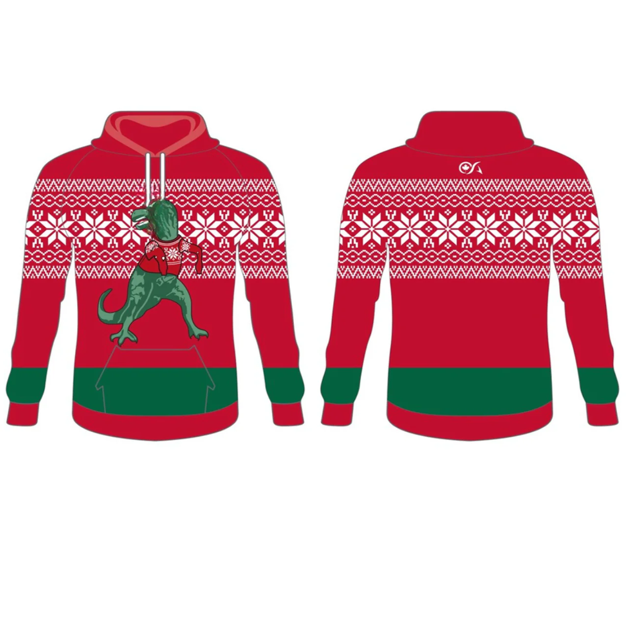 T-REX Red Holiday Hoodie (Customized Buy-In) - Image 3