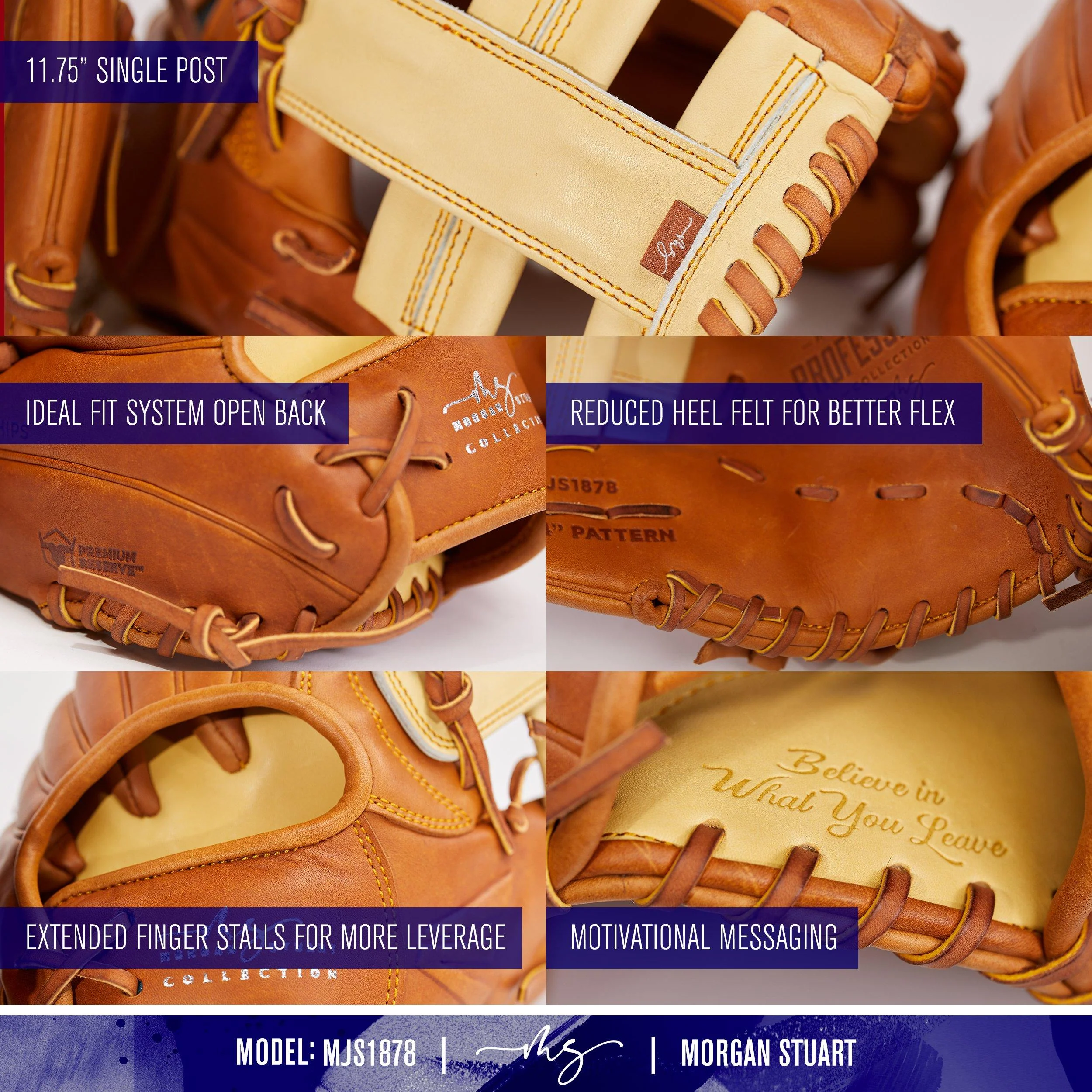Easton Morgan Stuart Signature Model 11.75" Fastpitch Glove MJS1878 - Image 3