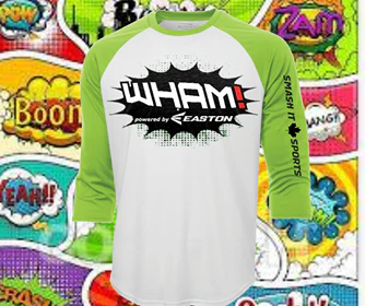 Easton Comic Series 3/4 Length Baseball Shirt - WHAM/BAM/POW-3/4-EAS-COMIC - Image 2