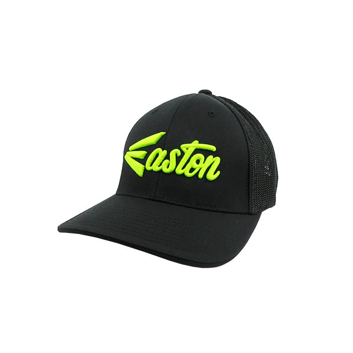 Easton Hat by Pacific (404M) All Black/Volt Script