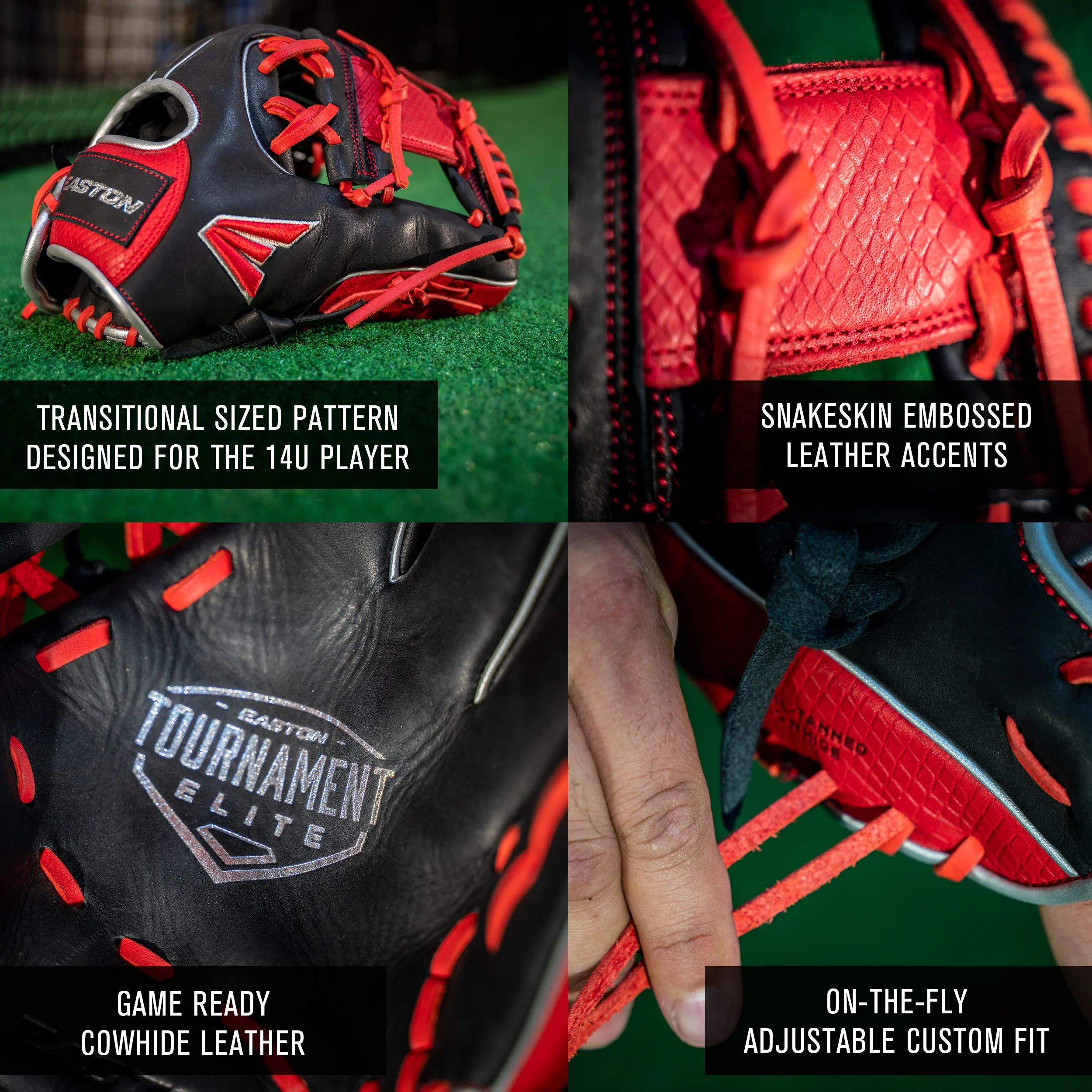 Easton Tournament Elite 11.5" Baseball Glove - TE115 WH/RD/NY - Image 5