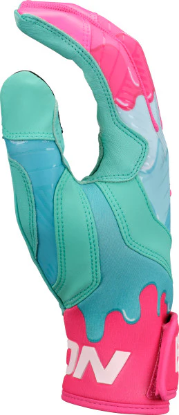 Easton Walk off Ethos Mint/Pink "DRIP" Batting Gloves Adult/Youth - WO25BG-DRIPP-MTPK - Image 3