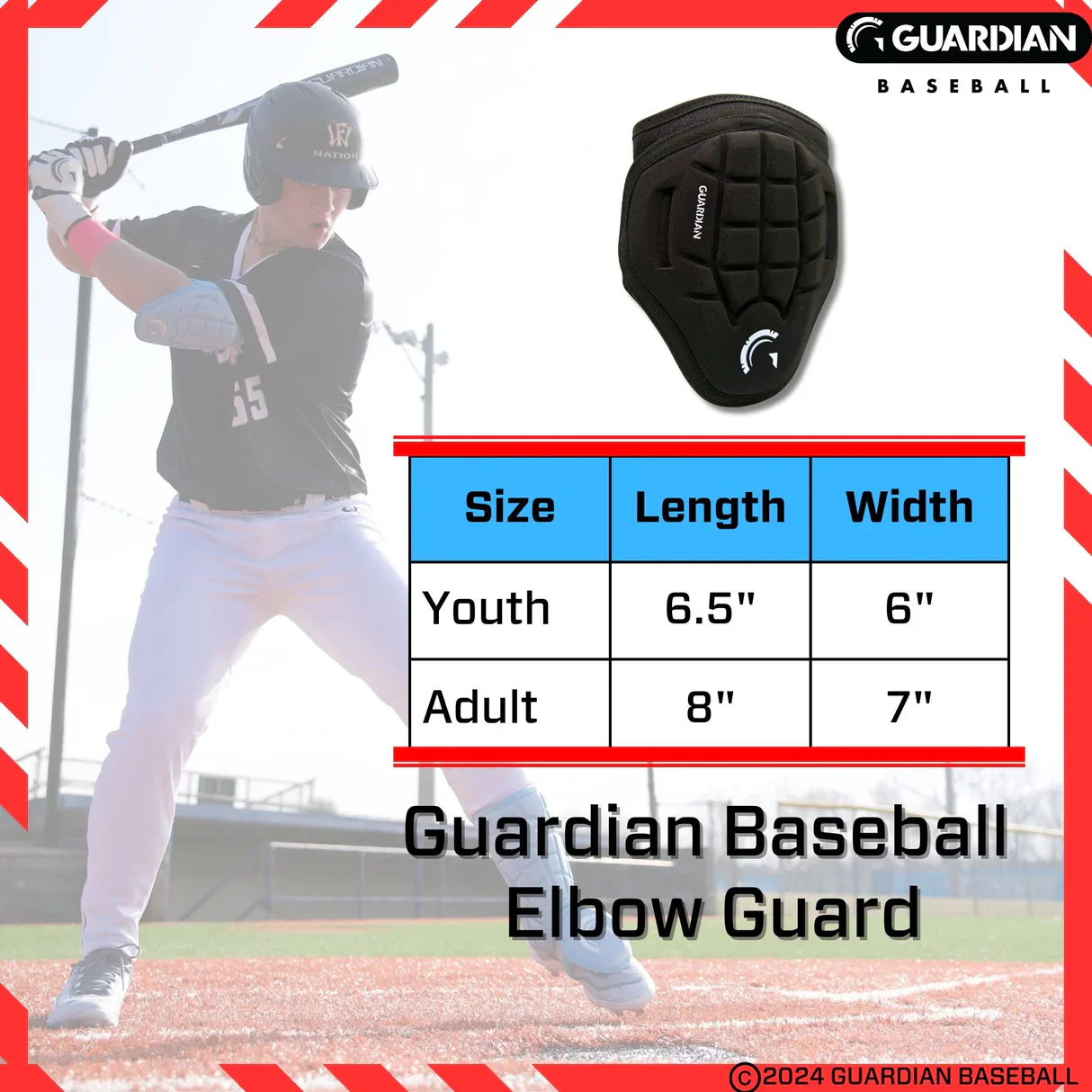 Guardian Elbow Guard Adult/Youth - Various Colours - Image 4