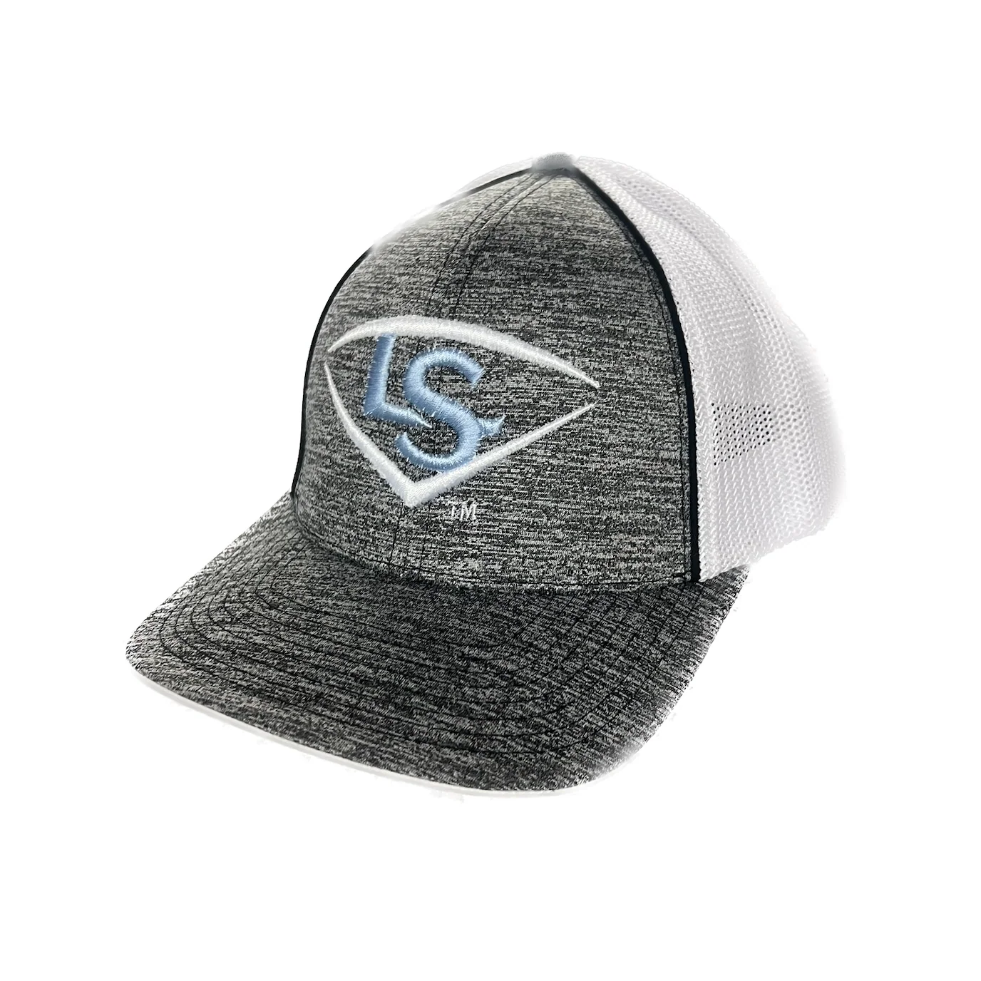 Louisville Slugger Black Heathered Pacific 406F Flexfit Hat - 406F-PAC-LS-HEATHERED-BLK