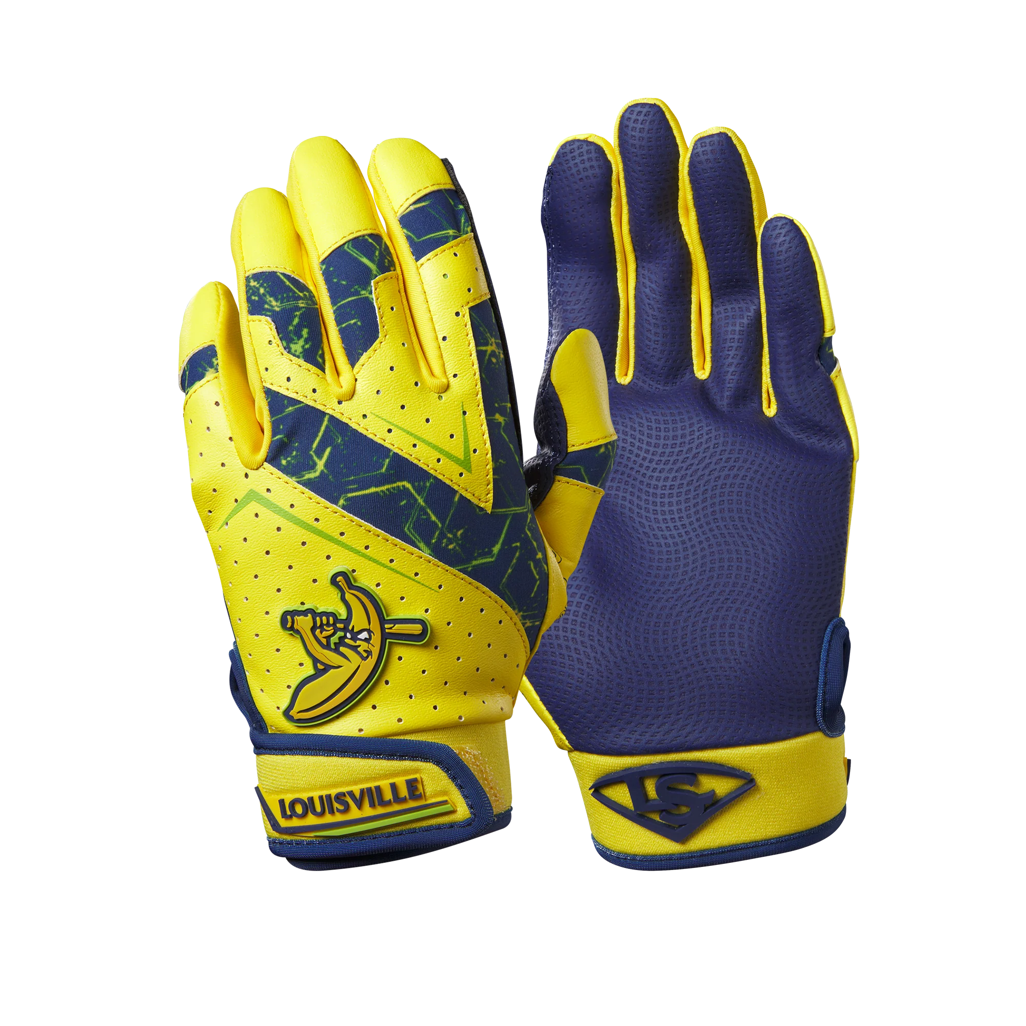Louisville Slugger Savannah Bananas Youth V2 Batting Gloves - WB5761501