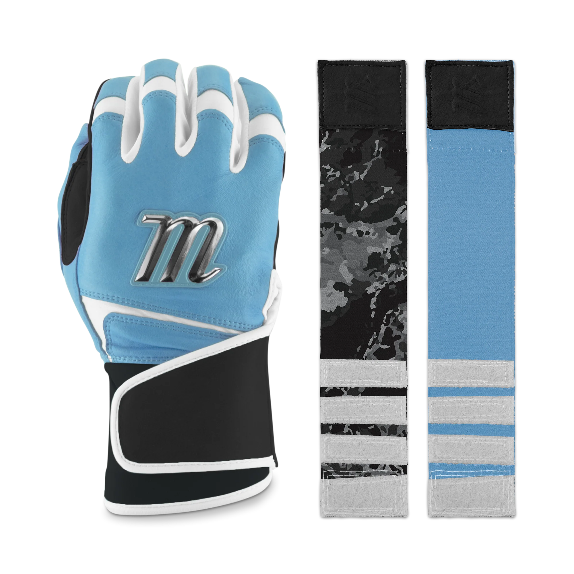 Marucci Remex Adult Columbia Blue/Black Batting Gloves - MBRMX-CB/BK