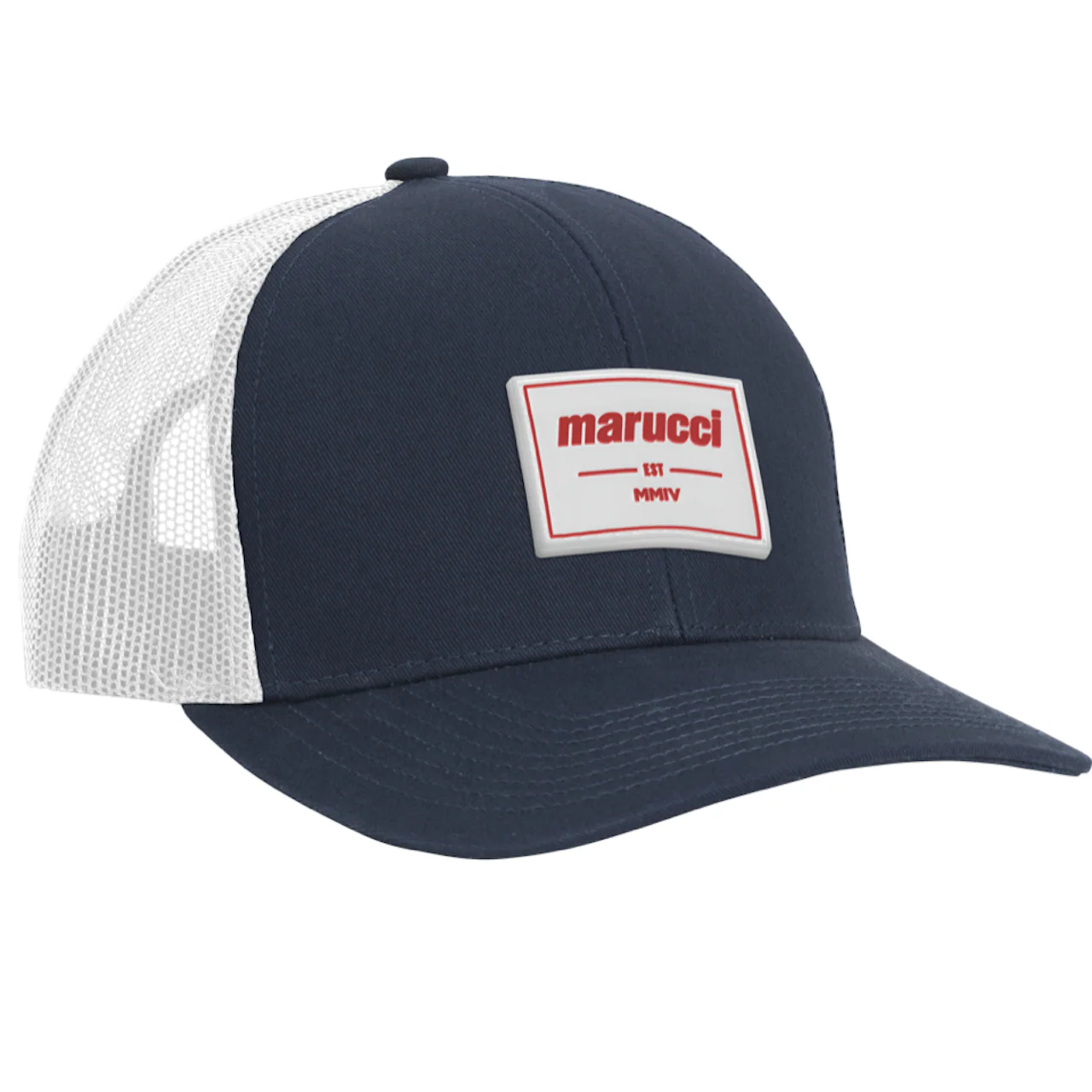 Marucci Snapback Established Rubber Patch Hat - MAHTTRPEST-NB/W