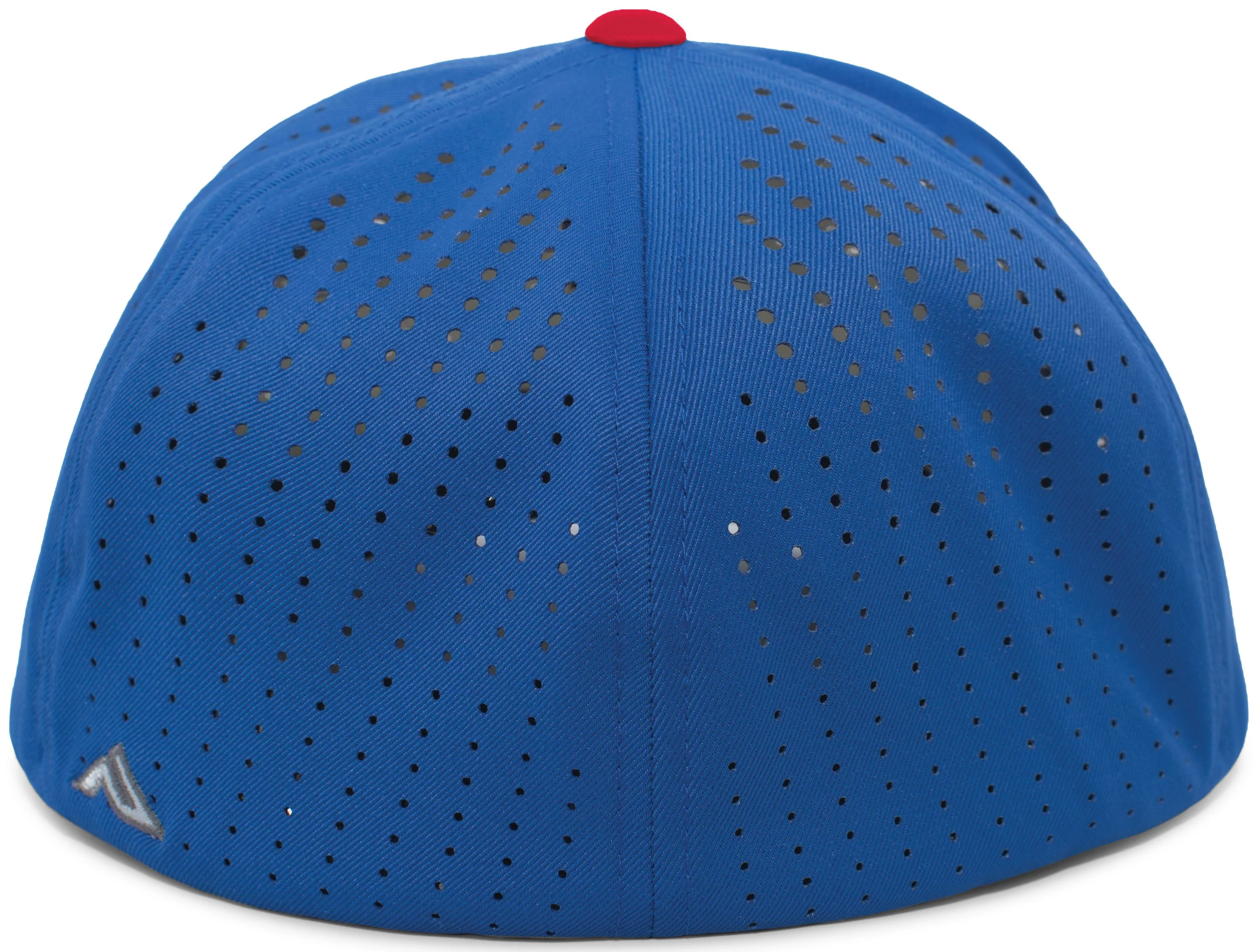 Miken 3D Puff Branded Pacific Royal/Red 474 Performance Flex Fit Hat - Miken-474-Royal/Red-White Outline/Red Puff - Image 4