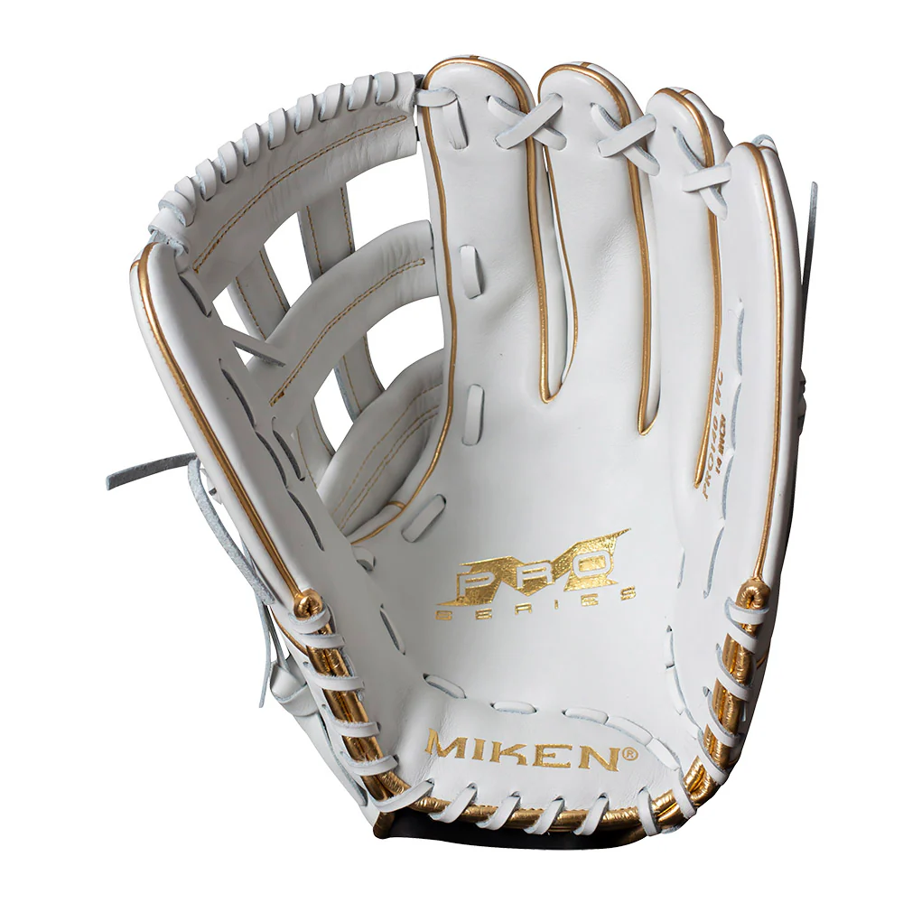 Miken White Gold PRO Series 13.5" Slowpitch Fielding Glove - PRO135-WG - Image 2