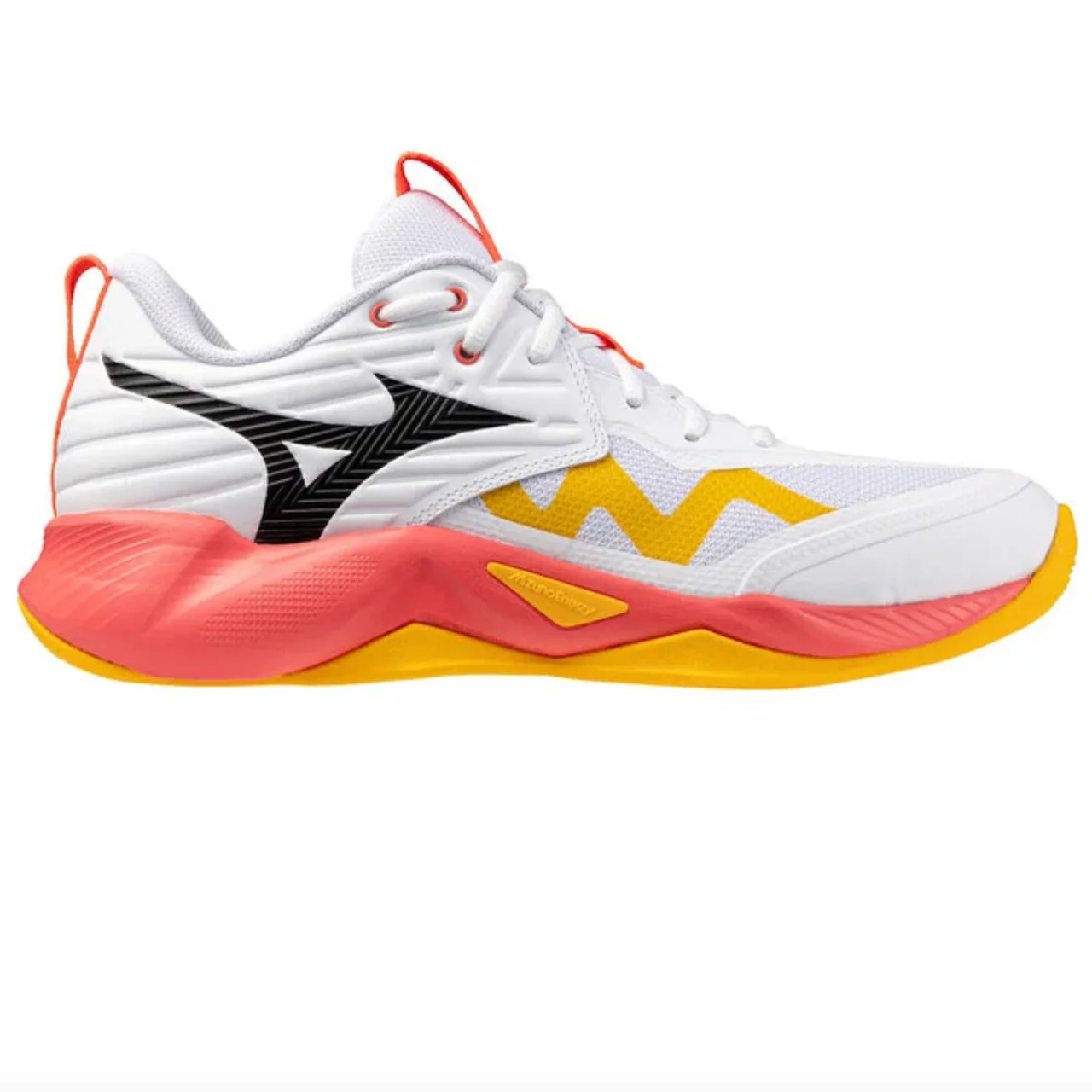 Mizuno Momentum Pro Unisex White/Fiery Carol Volleyball Shoes - 430343