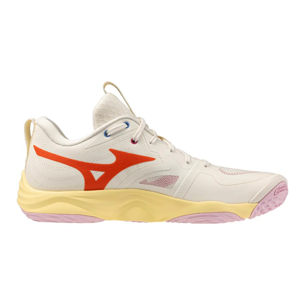 Mizuno Momentum 4 Unisex Volleyball Shoes - Prestine/High Risk Red - 430338.0L1G