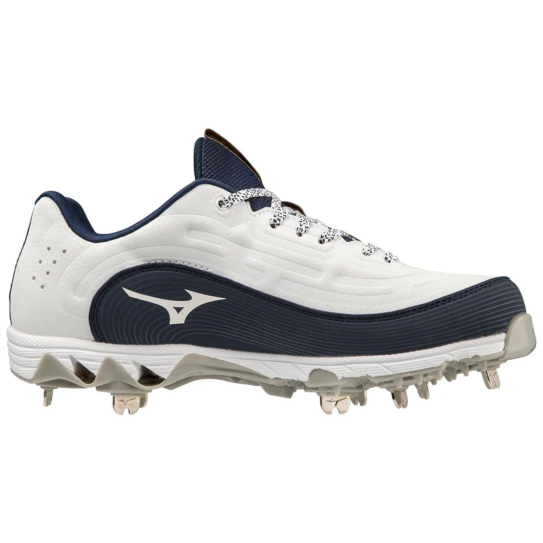 Mizuno Swift 8 Low Women's Fastpitch Metal Cleats White/Red- 320689 - Image 2