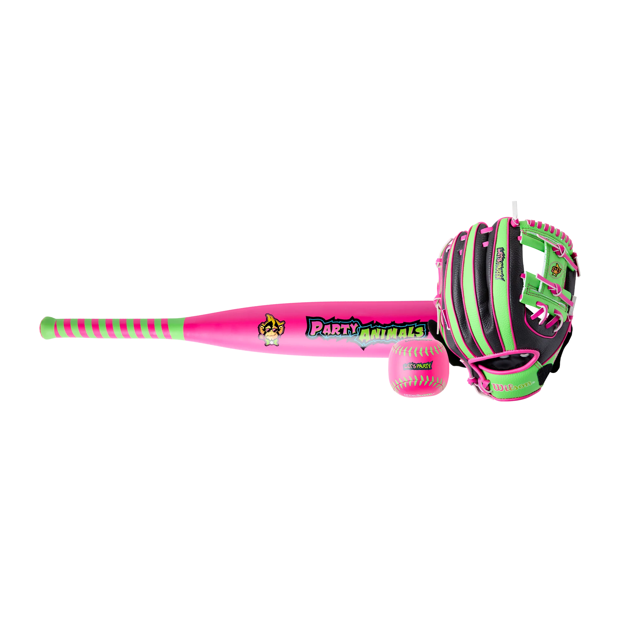 Party Animals 10" Glove and Bat Youth Starter Kit - WBW10415810 / WBW10416010 - Image 6