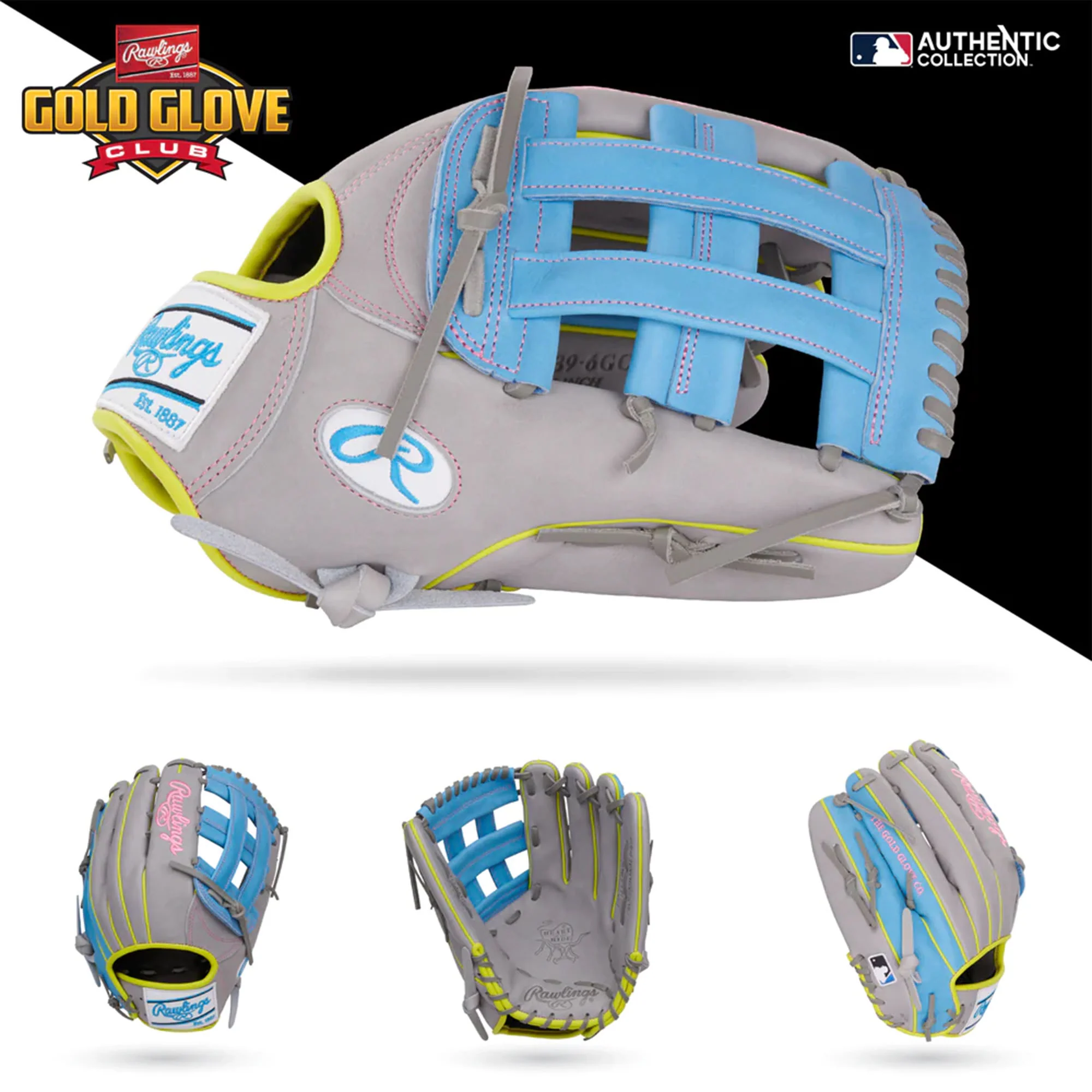 Rawlings Heart of The Hide 12.75" Gold Glove Club February 2024 - PRO3039-6GCB - Image 6