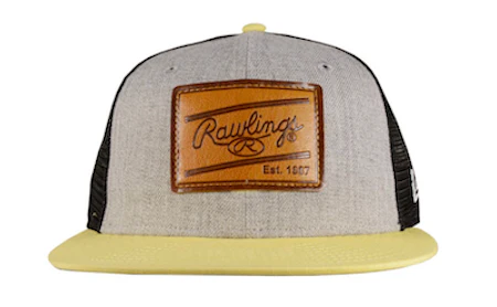 Rawlings New Era Leather Patch Snapback Hat - RLPHAT-HG/Y - Image 2