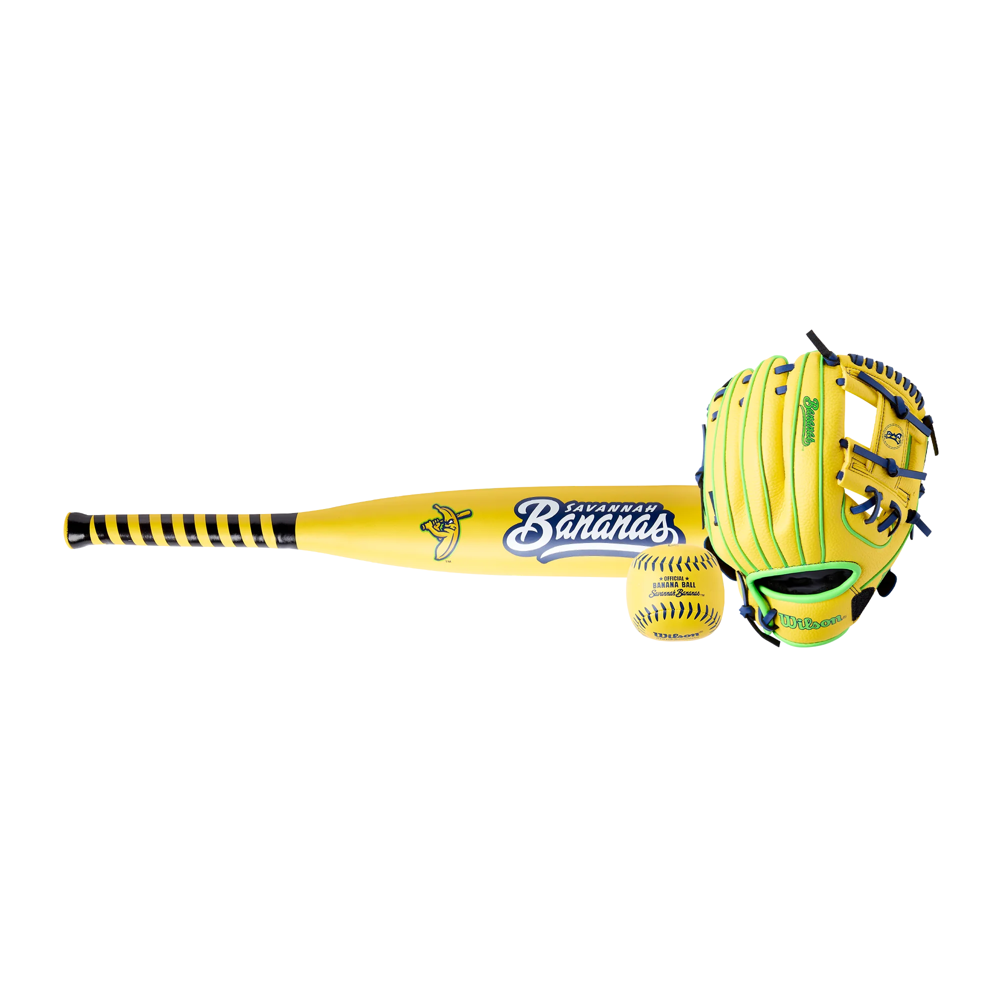 Savanah Bananas 10" Glove and Bat Youth Starter Kit - WBW10410410 - Image 6